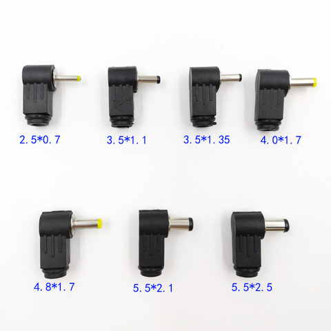 5 pièces fil de liaison courant continu prise mâle Bus connecteur 2.5*0.7/3.5*1.1*1.35/4.0*1.7/4.8*1.7*5.5/2.1*5.5/2.5 * Angle droit L TYPE Jack ► Photo 1/6