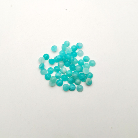 Amazonite-pierre naturelle, cabochon rond à arc unique, à la mode, 3mm, 4mm, 5mm, pour la fabrication de bijoux, anneaux 24 pièces/lot, accessoires sans trous ► Photo 1/4