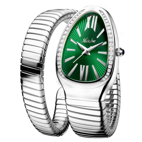 Montre-Bracelet en acier argenté pour femmes, à Quartz, en forme de serpent, créatif, nouvelle collection 2022 ► Photo 1/6