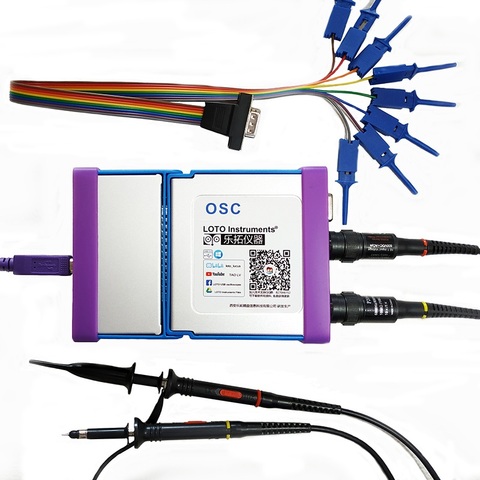 LOTO-Oscilloscope USB/PC, Oscilloscope, fréquence d'échantillonnage de 100 MS/s, bande passante de 35MHz, pour automobile, amateur, étudiant et ingénieurs ► Photo 1/6