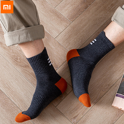 Xiaomi – chaussettes 100% coton pour hommes, lot de 5 pièces, respirantes, bateau, haute qualité, courtes, noires, pour étudiants, taille 39-44 ► Photo 1/6