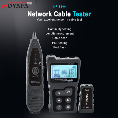 Noyafa NF-488/NF-8209/NF-8601S/NF-8601W /NF-308/NF-858C testeur de câble réseau/Tracker RJ45 Lan testeur POE fil Cat5 Cat6 outils ► Photo 1/6