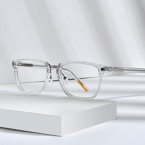 Lunettes en acétate pour hommes et femmes, monture carrée, pour myopie, Prescription optique, monture transparente, marque de luxe, nouvelle collection 2022 ► Photo 1/1