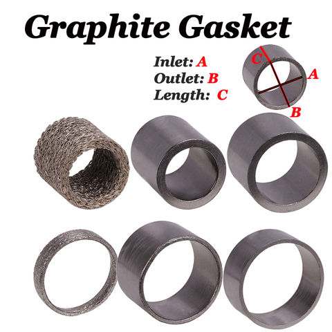 Silencieux d'échappement moto tuyau Graphite joint bague d'étanchéité silencieux connecteur motos saleté Pit Bike Motocross sport accessoires ► Photo 1/6