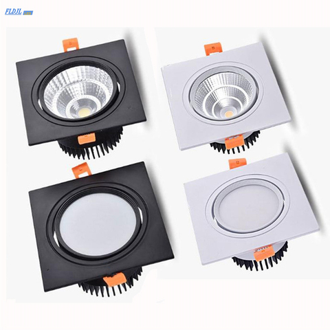 4 types carré Dimmable plafond encastré LED plafonnier 7w 9w 12w 15w18w AC110-220V LED projecteurs éclairage intérieur ► Photo 1/6