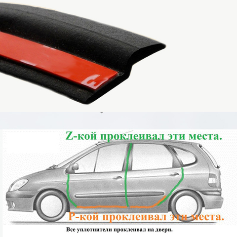 Z Shape Car Door Seal Strip Sound Insulation For The Car Z Type Rubber Sealing Strips Auto Weatherstrip Rubber Seals ► Photo 1/6