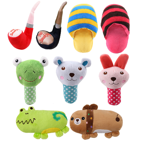 Nouveau chien en peluche jouets grinçant rouge bleu cochon vert grenouille chiot mâcher jouet interactif chat jouets chien de compagnie jouets sonores pour petits chiens moyens ► Photo 1/6