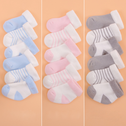 Chaussettes en coton pour nouveau-né, 3 paires/lot, chaussettes pour bébé garçons et filles, nouvelle collection 2022 ► Photo 1/6