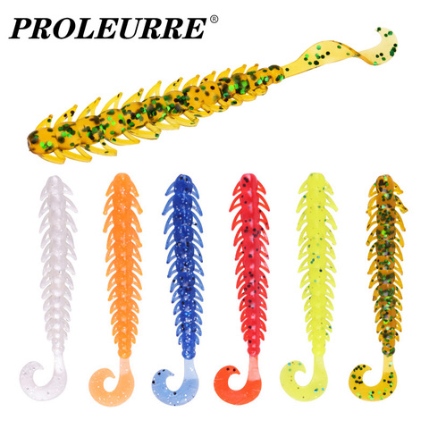 10 pièces/lot leurre de pêche Bug voir appâts en Silicone 50mm 65mm pêche Wobbler basse brochet alose artificielle nagourts gabarits leurres souples ► Photo 1/6