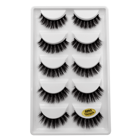 Faux cils Multipack 3D en vison, accessoires de maquillage naturels pour les yeux, 5 paires, nouveauté ► Photo 1/6