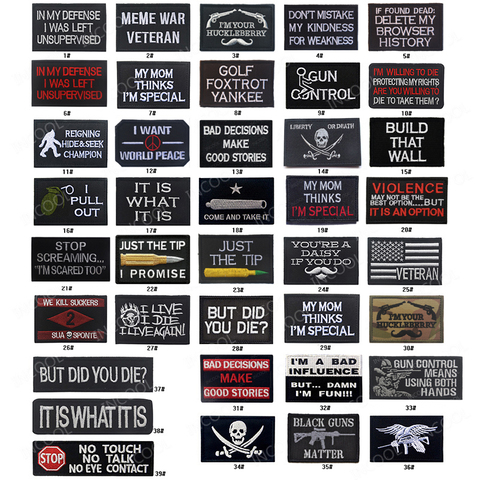 Patch de broderie 3D, mots amusants, patchs militaires, emblèmes de Combat tactiques appliqués, crâne de Pirate, Badges brodés pour vétéran ► Photo 1/6