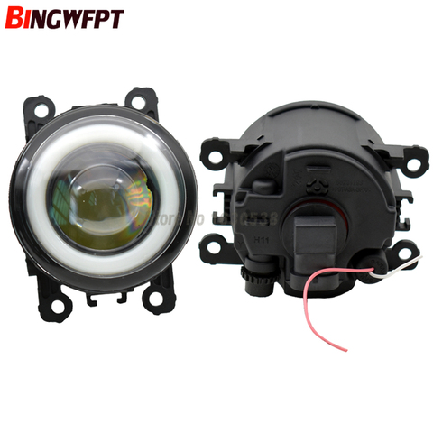 2/paire LED très brillante antibrouillard avec oeil d'ange pour Ford Focus MK2/3 Fusion Fiesta Tourneo Transit 2006-2015 ensemble antibrouillard ► Photo 1/6