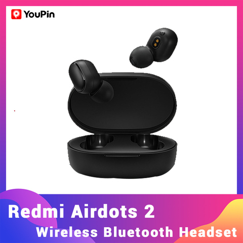 Xiaomi Redmi Airdots 2 noir Bluetooth 5.0 écouteurs jeunesse Mi vrai casque sans fil TWS Air Dots casque ► Photo 1/6