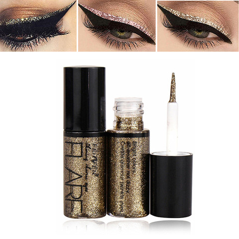 Eye-liner liquide à paillettes pour femmes, nouveau produit cosmétique professionnel brillant, Pigment argent Rose or, maquillage de beauté bon marché ► Photo 1/6