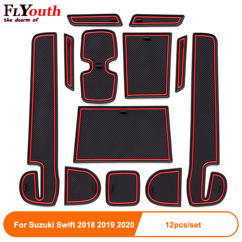 Tapis intérieur antidérapant en Latex pour Suzuki Swift, 12 pièces, pour rainure de porte de voiture, 2022 ► Photo 1/6