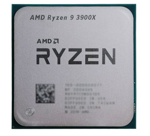 Processeur AMD Ryzen 9 3900X, 3.8 GHz, 12 cœurs, 24 threads, L3 64 mo, 7nm, Socket AM4 100 – 000000023, sans ventilateur, nouveau ► Photo 1/1