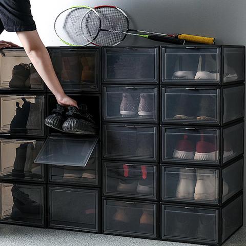 Boîte de rangement magnétique pour chaussures, conteneur épais anti-poussière, boîte de rangement pour baskets ► Photo 1/6