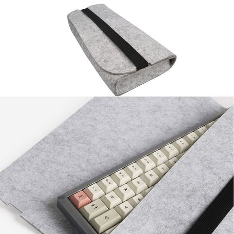 Grande capacité Portable organisateur de stockage feutre pratique bande élastique pochette Durable étanche à la poussière mécanique clavier sac nouveau ► Photo 1/6