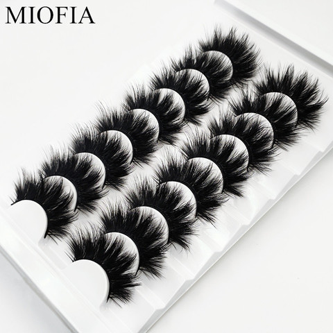 MIOFIA 5/8 paires de cils, cils de vison 3D naturel, cils de maquillage de vison complet, extension de cils, cils en gros ► Photo 1/6