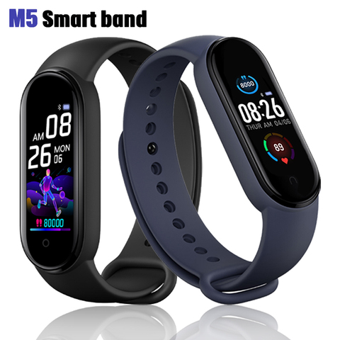 Nouveau M5 Bracelet intelligent Fitness Tracker montre intelligente Sport Bracelet intelligent fréquence cardiaque pression artérielle Smartband moniteur santé Bracelet ► Photo 1/6