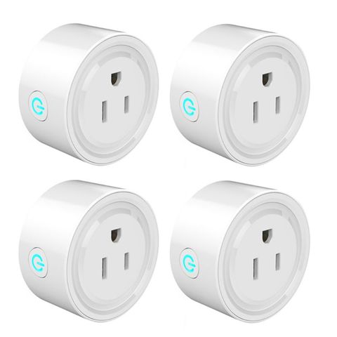 Mini prise Wifi intelligente, fonctionne avec Alexa, Google Home, Wifi 2.4G uniquement, aucun Hub requis, (Pack de 4) ► Photo 1/6