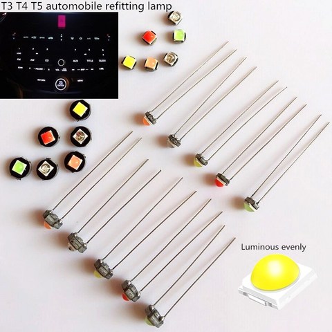 Panneau d'instruments très lumineux à 3030 led, 10 pièces, T3 T4 T4.7 T5 12V, lampe d'avertissement, ampoule automobile, commande centrale, climatiseur ► Photo 1/6