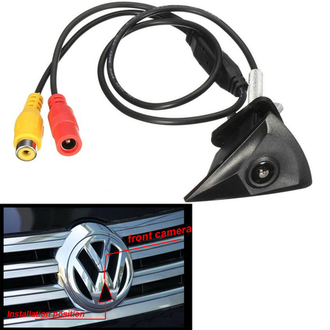 Caméra de stationnement avant HD pour Volkswagen Passat CC Golf Jetta Touareg Polo Tiguan T5, étanche, Vision nocturne, Logo intégré ► Photo 1/6