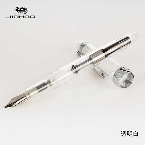 Jinhao-stylo fontaine à encre de couleur transparente, avec pointe de 992mm F, en résine pour écrire, fournitures scolaires, livraison gratuite, 0.5 ► Photo 1/1