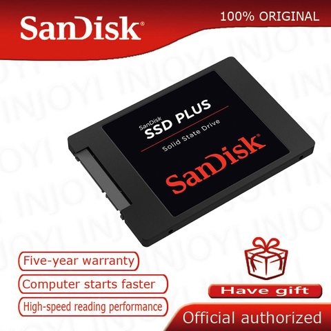 Sandisk SSD PLUS 120GB 240GB 480GB interne SSD disque dur SATA3 2.5 pour ordinateur portable ordinateur de bureau ► Photo 1/6