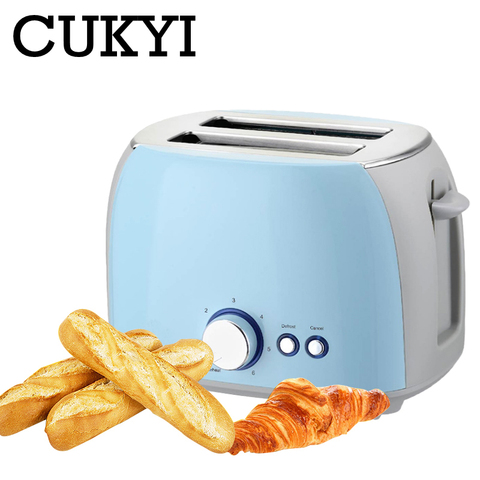 CUKYI grille-pain électrique automatique machine à pain Toast Sandwich grill four fabricant 2 tranches ménage pour petit déjeuner EU ► Photo 1/6