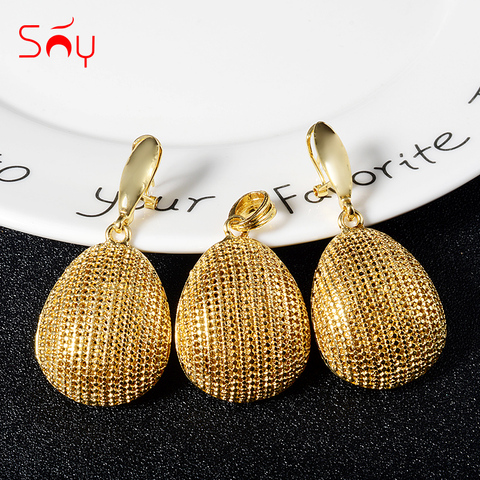 Sunny bijoux mode bijoux ensembles pour femmes boucles d'oreilles pendentif creux 2022 ensembles de bijoux pour mariage fête cadeaux tendance ensemble cadeau ► Photo 1/6