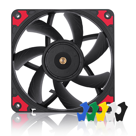 Noctua – ventilateur de radiateur, boîtier ultra-fin pour ordinateur, PWM NF-A12x15, 12cm, version noire colorée ► Photo 1/4
