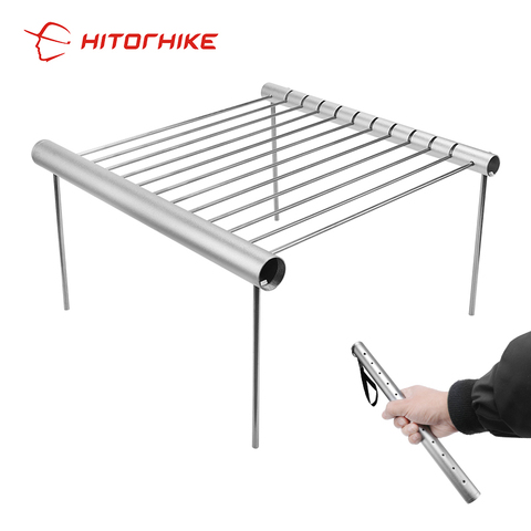 Barbecue en acier inoxydable Portable Barbecue pliant Barbecue Mini poche Barbecue Barbecue Barbecue accessoires pour l'utilisation du parc à la maison ► Photo 1/6