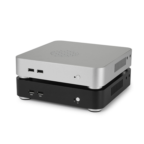 Mini ITX coffre-fort de Gaming, coque d'ordinateur pièces, boîtier HTPC pour Gaming entièrement en aluminium, châssis fin ► Photo 1/4