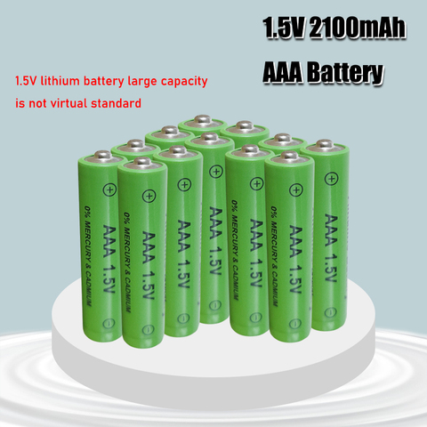 Nouvelle pile Rechargeable AAA 1.5V 2100mah piles alcalines pour télécommande jouets électroniques lumière LED Radio rasoir ► Photo 1/6