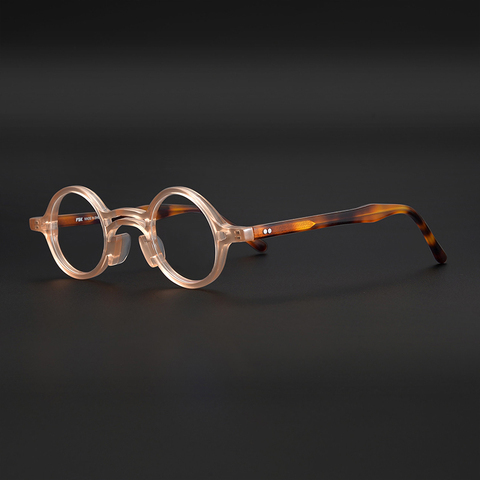 Monture de lunettes de luxe en acétate, petite monture de lunettes ronde faite à la main, style rétro, de styliste optique, pour hommes et femmes, monture lunettes ► Photo 1/6