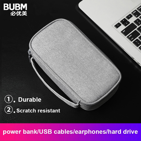 BUBM Portable batterie externe pour voyage boîtier boîtier HDD sac pour disque dur batterie externe 10000 mAh externe chargeur de batterie USB câble ► Photo 1/6