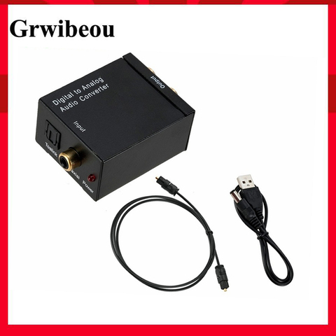 Grwibeou – convertisseur Audio numérique DAC vers analogique, sortie RCA R/L, sortie optique, Audio stéréo numérique SPDIF Coaxial vers analogique, USB ► Photo 1/6