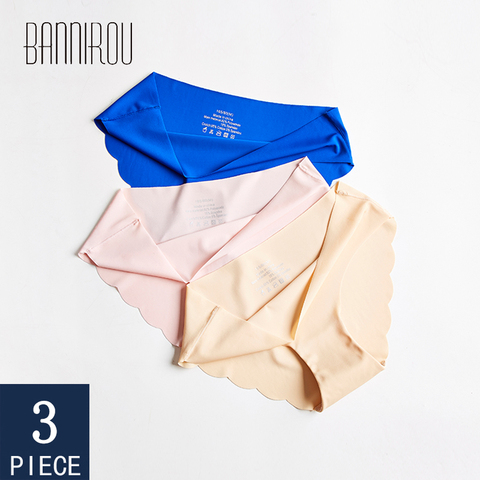 BANNIROU Lingerie Sexy culotte sans couture pour sous-vêtements de femme slips Sexy solide femme culottes sous-vêtements pour femmes sans couture 3 pièces ► Photo 1/6