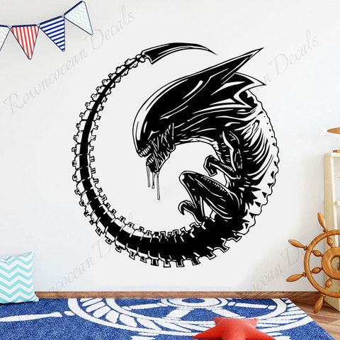 Autocollant mural du film Alien Predator en vinyle, papier peint imperméable amovible, décor artistique pour la maison, pour la chambre des garçons et des adolescents, 4477 ► Photo 1/4