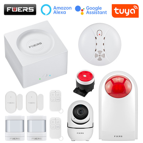 Fuers – Kit de système d'alarme de sécurité intelligent sans fil, wi-fi, GSM, G95, Tuya, contrôle avec application, détecteur de mouvement, capteur anti-cambriolage ► Photo 1/6