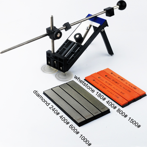 Affûteur de couteaux à angle fixe, nouveau jeu d'outils d'affûtage professionnel, meule à farine, meule de diamant, planche à couteaux ► Photo 1/6