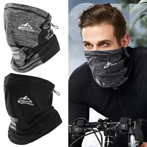 Écharpe respirante en soie glacée pour couvrir le visage et le cou, Protection contre les UV, Bandana de sport en plein air, de randonnée, guêtre ► Photo 1/6