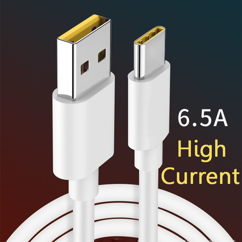 EQCG – câble USB type-c 6.5A pour recharge rapide et rapide, cordon de chargeur usb-c pour OPPO Reno 5 Pro + Find X2 65W Super VOOC 2.0, Reno4 Ace 2 Realme ► Photo 1/6