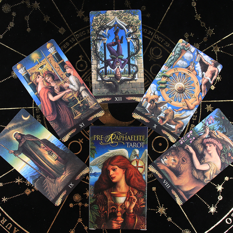 Lo Scarabeo pré-Raphaelite Tarot lumineux 78 cartes Deck qui apportera des conseils plus élevés votre vie jeu de Divination jouet fortune ► Photo 1/4