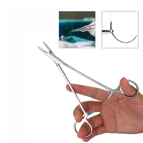 Suture pince porte-aiguille, pinces pour le bétail, Instruments vétérinaires, outils agricoles de 16/18cm ► Photo 1/6