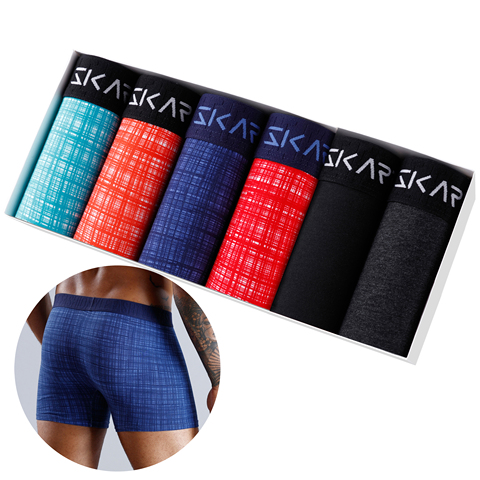 SKARR – Boxer en coton naturel pour homme, sous-vêtement confortable de haute qualité ► Photo 1/6