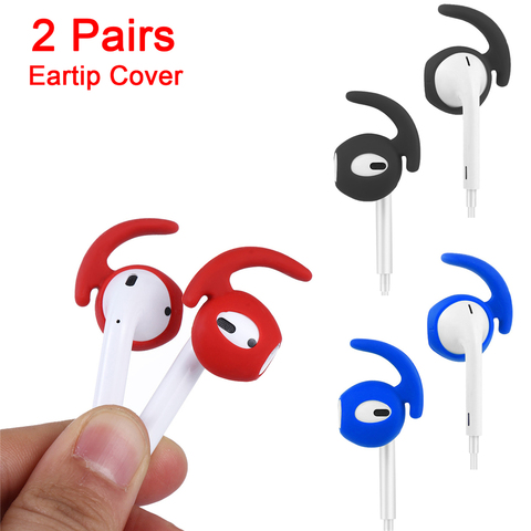 Étui AirPods en Silicone, 2 paires, embouts d'écouteurs souples antidérapants pour iPhone ► Photo 1/6