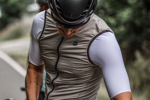 Pro Team léger coupe-vent cyclisme Gilet de haute qualité cyclisme outwear sans manches veste vélo vent Gilet maille tissu à l'arrière ► Photo 1/6