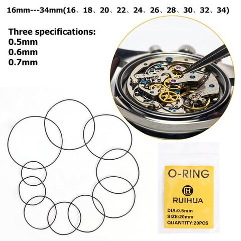 Joint torique étanche pour montre, 200mm/0.5mm/0.6mm, joints de couvercle, outils de réparation, offre spéciale, livraison directe, 0.7 pièces ► Photo 1/6